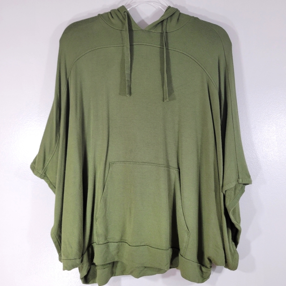 LOU & GREY Signature Soft army green dolman sleeve hooded pullover sweatshirt